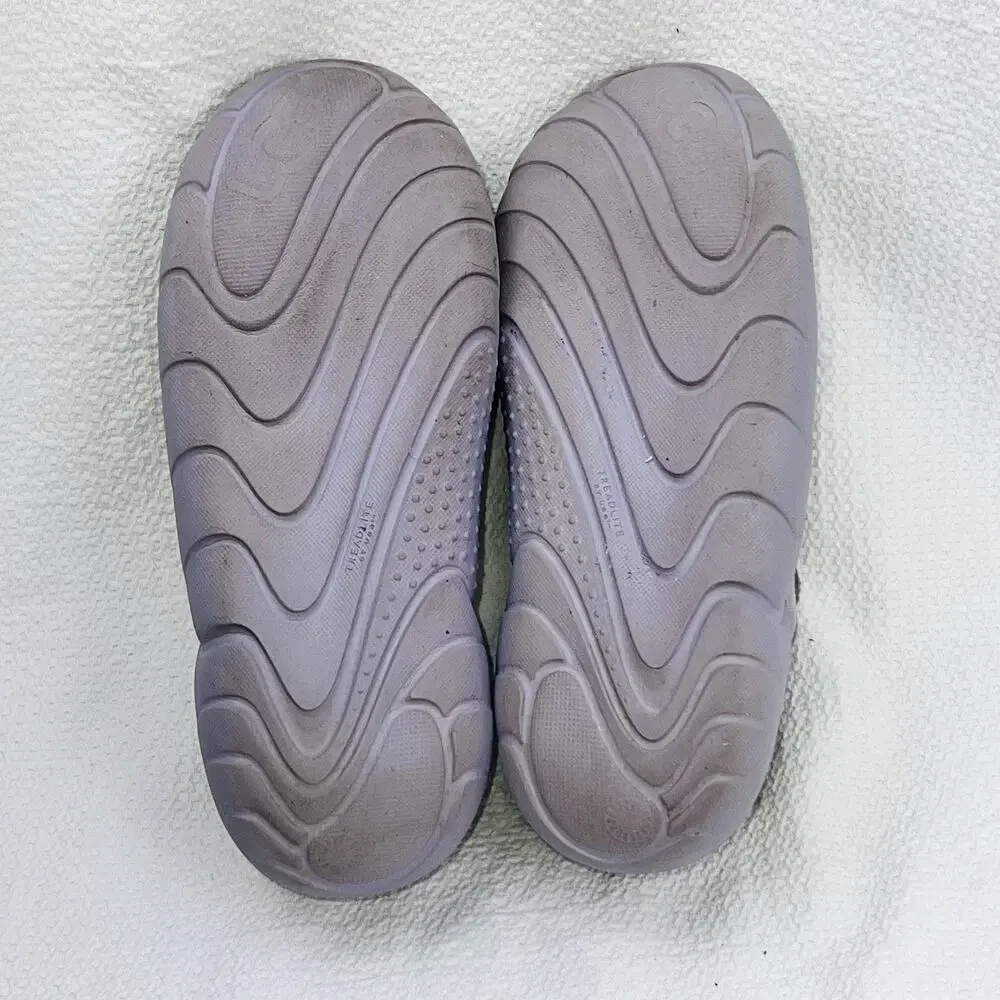 UGG LA Cloud Lace Women’s 9 Stormy Grey Suede Chunky Sneakers Purple Lavander